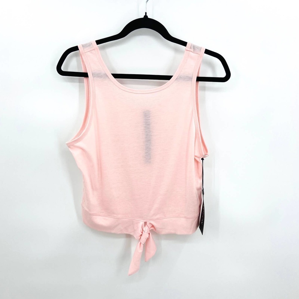 NWT WILDFOX Pink Darla Front Tie Sleeveless Crop Tank Top Size Large